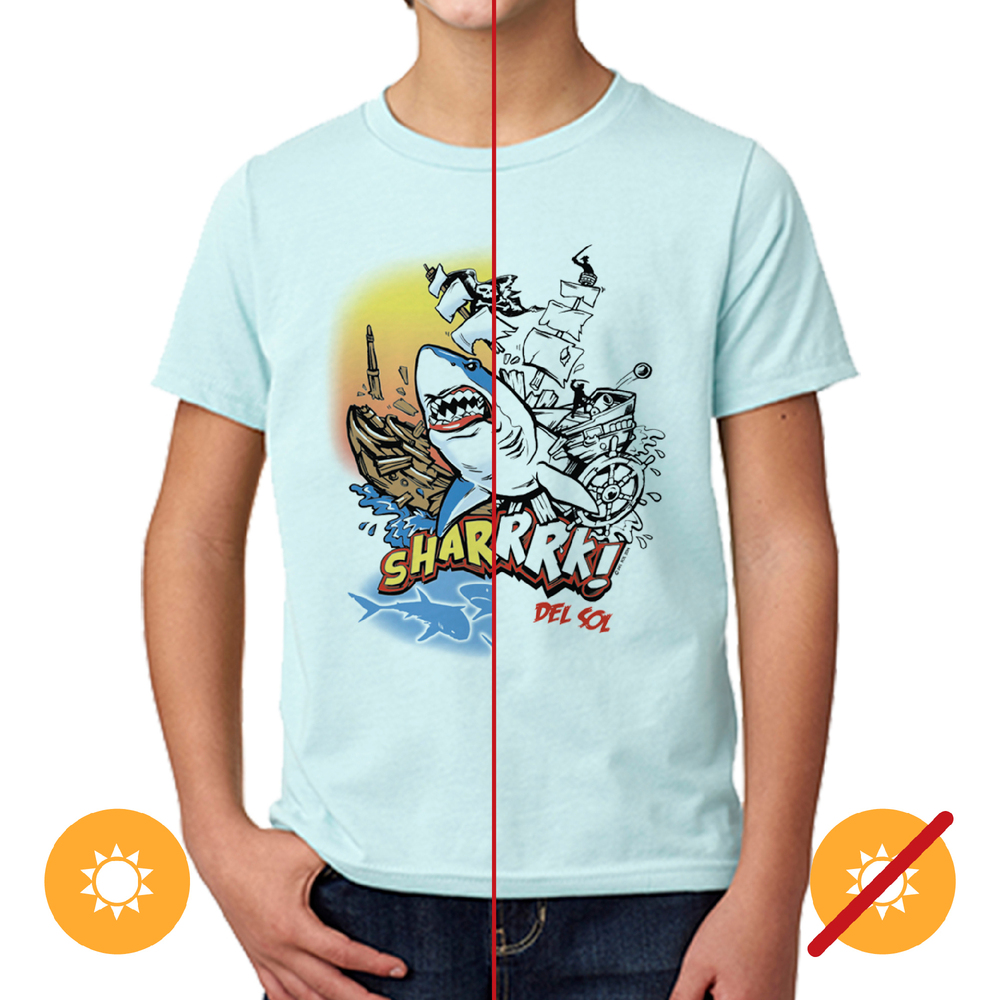 Kids Crew Tee - Sharrrk by DelSol for Kids - 1 Pc T-Shirt (YM)